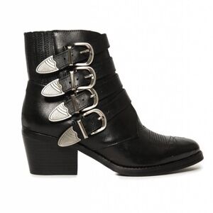 Frenchy Bootie in Black Jetta Polish